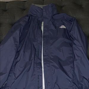 The North Face Navy Rain Jacket with hood